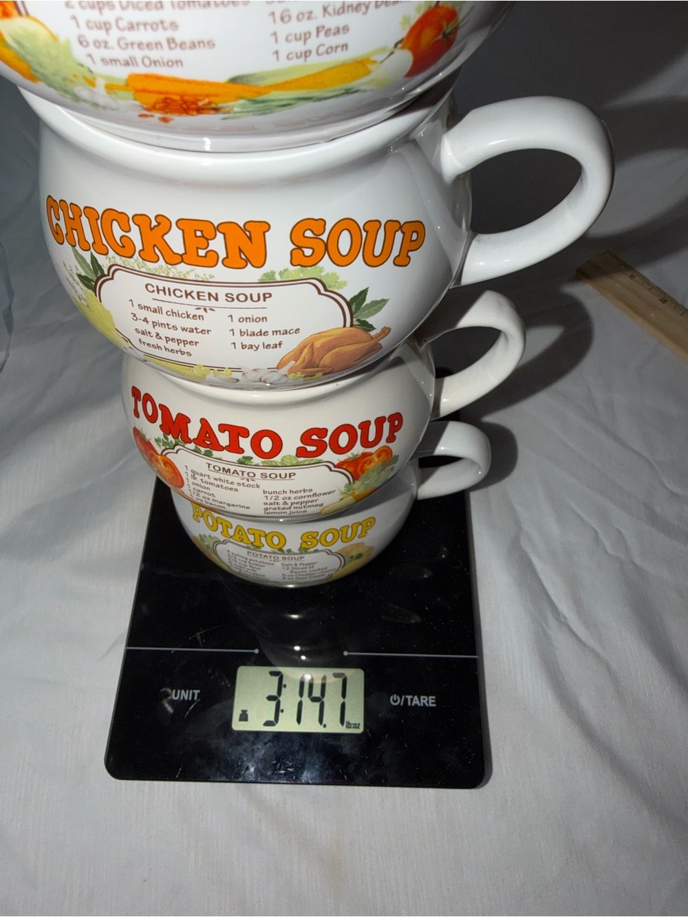 Vintage Dat’l Do-It Inc Recipe Soup Mugs Set of 4 - - Picture 10 of 10